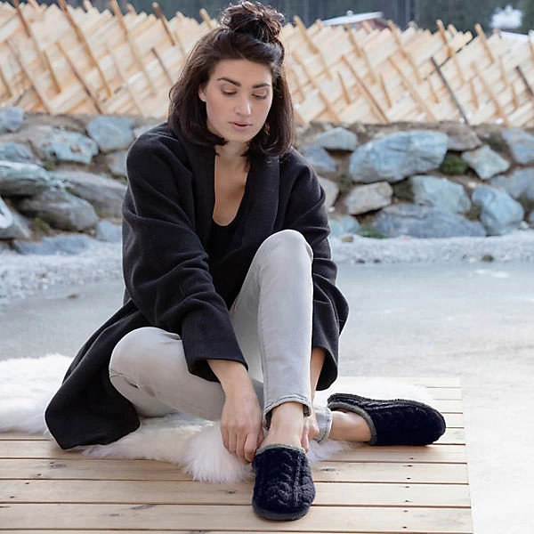 Giesswein Hausschuhe Neudau Hüttenschuhe - Dunkelblau 8 Giesswein Hausschuhe Neudau Hüttenschuhe - Dunkelblau – Bild 7