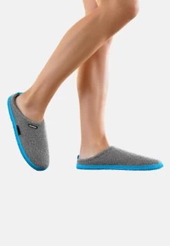 Giesswein WOOLPOPS - Hausschuh - Hellgrau Türkis