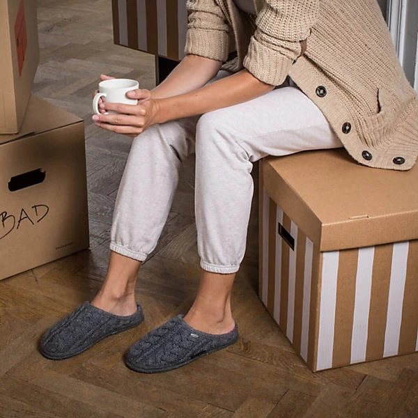 Giesswein Mädchen Und Jungen Hausschuhe/Clogs Geschlossene Hausschuhe - Grau 9 Giesswein Mädchen Und Jungen Hausschuhe/Clogs Geschlossene Hausschuhe - Grau – Bild 7